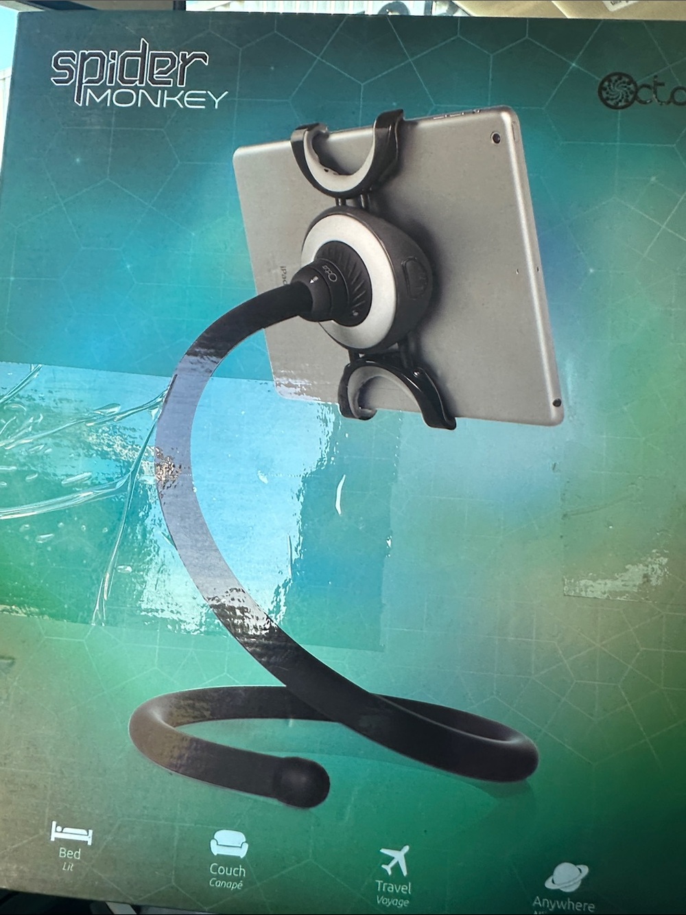 Octa Spider Monkey Flexible Tablet Holder - Black